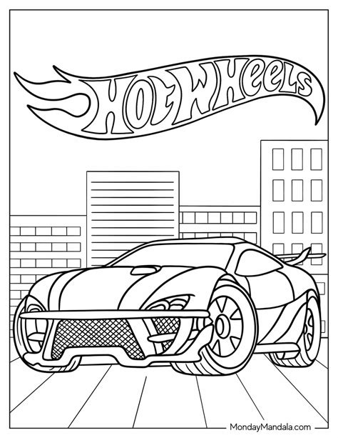 30 Hot Wheels Coloring Pages: Free Sheets for Kids